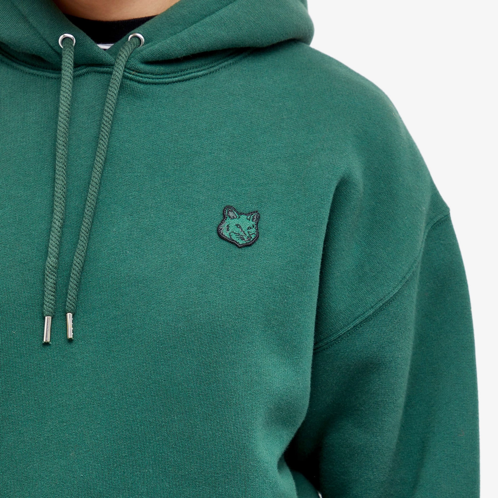 Maison Kitsune Tonal Fox Head Patch Comfort Hoodie Bottle Green